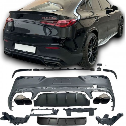 Διαχύτης πίσω προφυλακτήρα GLC63 AMG look για Mercedes-Benz GLC-Class Coupe (C254) AMG- Line 2022+ (Απολήξεις μαύρο γυαλιστερό) Διαχύτης πίσω προφυλακτήρα GLC63 AMG look για Mercedes-Benz GLC-Class Coupe (C254) AMG- Line 2022+ (Απολήξεις μαύρο γυαλιστερό)